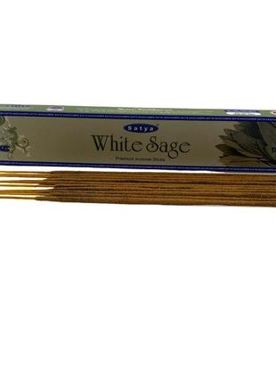 White sage premium incence sticks (белый шалфей)(satya) пыльцо...
