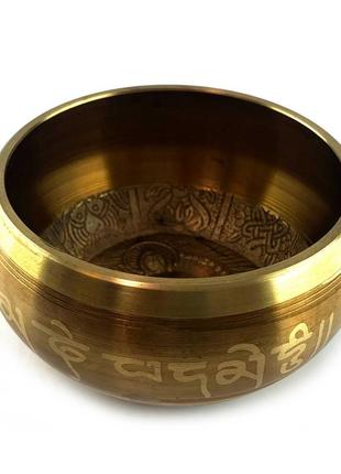Чаша поющая бронзовая " будда" (6.5х 13х11.8 см)