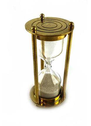 Песочные часы из бронзы на 1 минуту 15 секунд. ( d-4.4 см h-9....