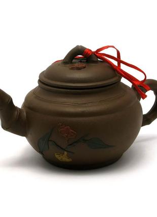 Чайник глиняный в подарочной упаковке (350мл.)(18х17х10 см)