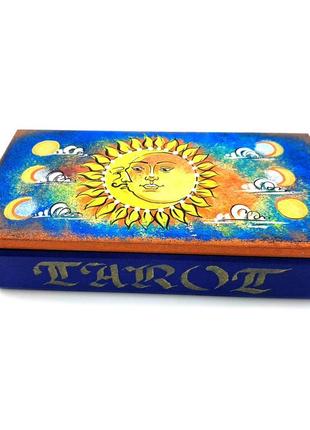 Скринька для карток таро "луна-сонце" (200*100*55 см),масив де...