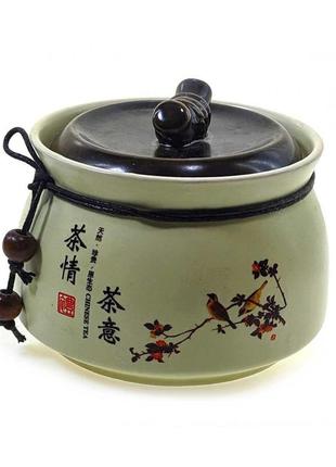 Баночка для чая керамическая (500 мл.)(10х12,5х12,5 см)