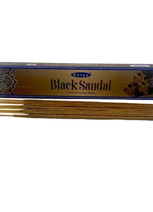 Black sandal premium incence sticks (черный сандал)(satya) пыл...