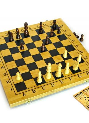 Нарды+шахматы из бамбука (40х20х5см)