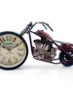 Годинник настільний "мотоцикл" червоні (28х15х7,5 см)