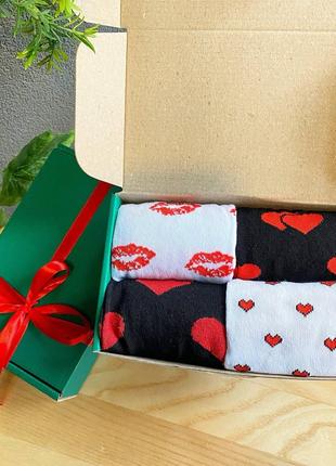 Подарунковий бокс шкарпеток для дівчат на 4 пари 36-41 р модні...