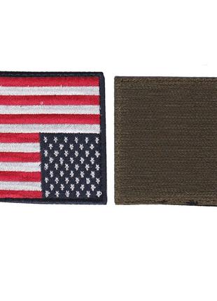 Шеврон ВСУ, военный / армейский, американский флаг, на липучке...