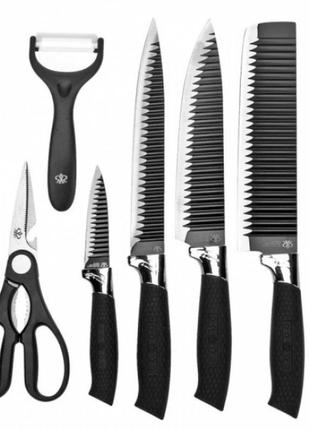 Набор кухонных ножей из стали 6 предметов genuine king-b0011, ...