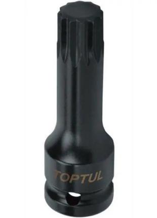 Головка торцевая Toptul SPLINE ударная М18 L77мм 1/2" (KADB1618L)