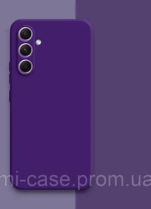 Силиконовый чехол для Samsung Galaxy A14 Фиолетовый микрофибра