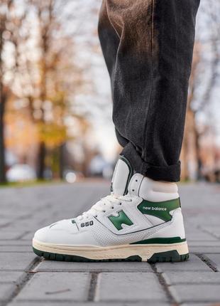 New Balance 650 Hight White Green Fur 36