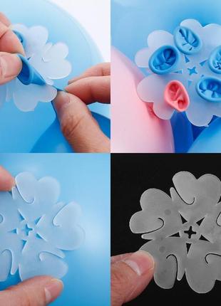 Пластиковый зажим держатель для шаров "цветок" набор из 10 шт