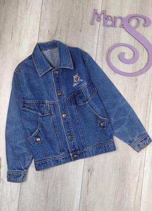 Детский джинсовый пиджак для девочки sweet синий размер 16 (134)