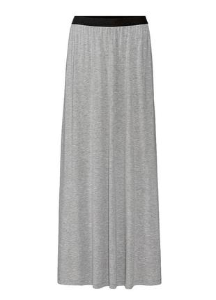 Женская юбка миди new look серая пояс резинка размер s (8)