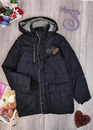Зимняя куртка для мальчика inscene черная размер 158-164 (13-1...
