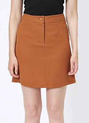 Женская оранжевая джинсовая юбка размер l