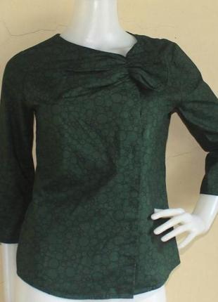 Натуральная хлопковая зелёная блуза cos, блузка, рубашка, асси...