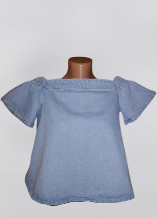 💙💙💙стильний жіночий джинсовий топ, блузка, футболка boohoo💙💙💙