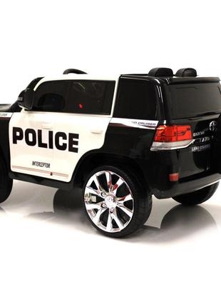 Детский электромобиль джип Toyota Land Cruser 200 Полиция Свет...