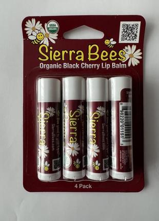 Органические бальзамы для губ черная вишня 🍒 sierra bees