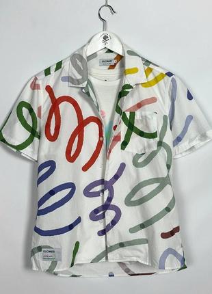 Visionnaire яркая гавайка италия с рисунками летняя рубашка