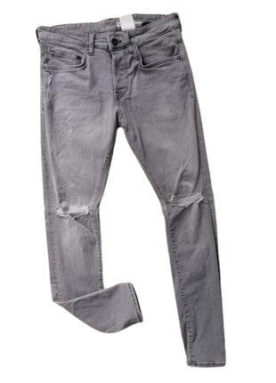 Стильные рваные мужские джинсы h&m 32/32 в очень красивом сост...
