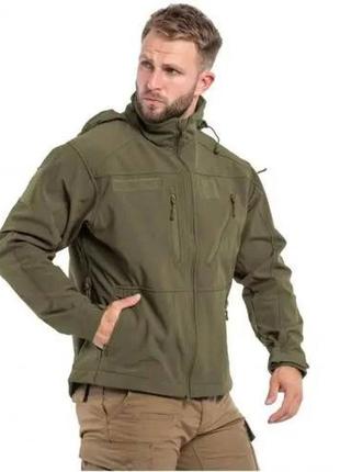 Куртка демісезонна софтшелл "softshell jacket scu" olive