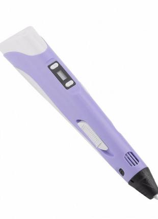 3d ручка pen-2 utm c lcd дисплеем и набором пластика фиолетовый
