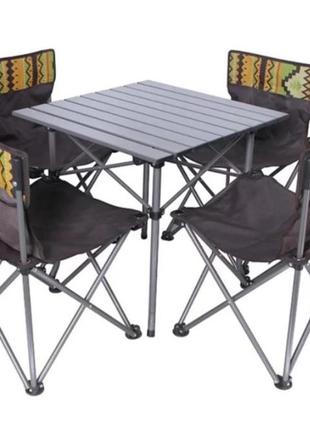 Стол для пикника с 4 стульями со спинками gp 4263 набор турист...