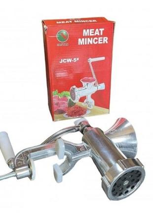 Мясорубка ручная механическая meat mincer jcw-5