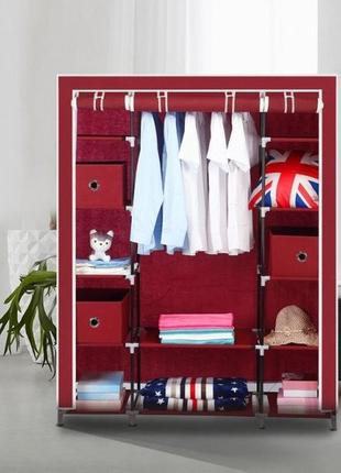 Складной тканевый шкаф для одежды hcx storage wardrobe 68150 с...
