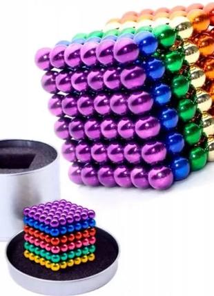 Цветной нео куб конструктор neo cube 3 мм 216 магнитных шарико...