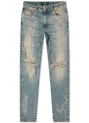 Зауженные рваные джинсы represent destroyer denim (work blue)