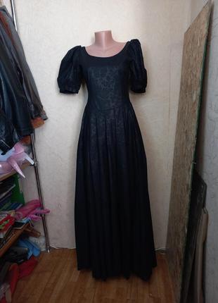 Англия, дизайнерское винтажное платье 80-x laura ashley макси