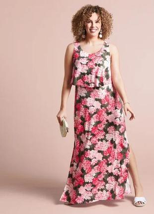 Женское длинное платье большого размера 60-62 esmara нитевичка