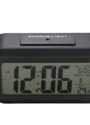 Електронний годинник/будильник LED з великим екраном, розумною пі
