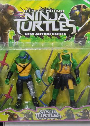 Набір фігурок 4шт Черепашки ніндзя Ninja Turtles висота 16 см ...