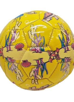 Мяч футбольный детский bambi c 44735 размер №2 (желтый)