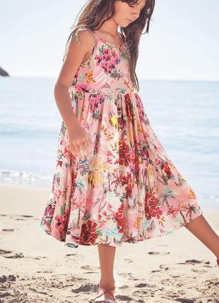 Літня сукня сарафан next з віскози для дівчинки 9 років, 134 см