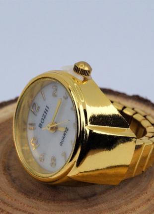Часы-кольцо на палец кварцевые (цвет: золото)
