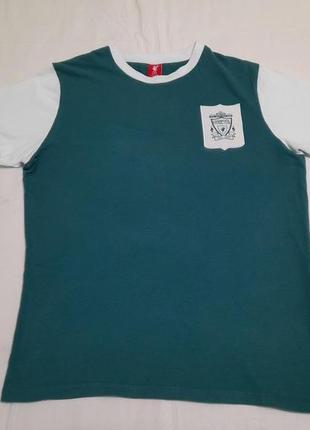 Футболка зелено-біла  клубна fc liverpool  - m , сезон 1995-96 р.