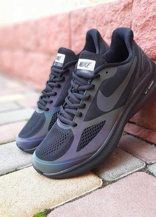Nike air running gidue 10 чорні з неоном кросівки кеди чоловіч...