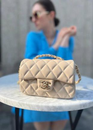 Женская сумка chanel mini молодежная сумка шанель мини через п...