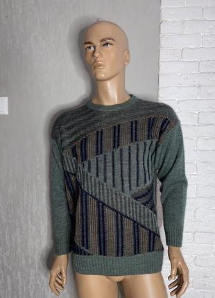 Винтажный свитер джемпер в составе шерсти винтаж farah, m