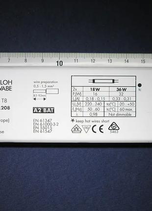 Электронный Балласт 2x18 или 2х36W балласт для люм. ламп Vossl...