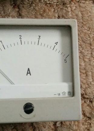 Амперметр постійного струму 0 – 5А для зарядного або бл. ж. СРСР.
