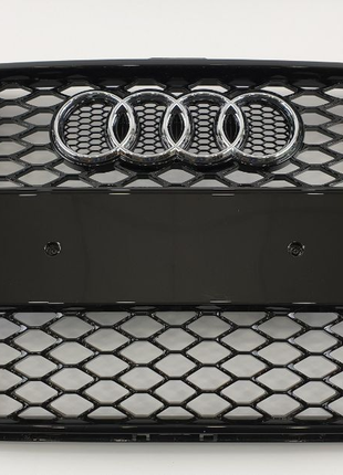 Тюнинг Решетка радиатора Audi A1 2010-2014год Черная с хром ембле