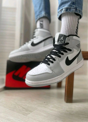 Кроссовки Nike Air Jordan 1 OG (gray white black)