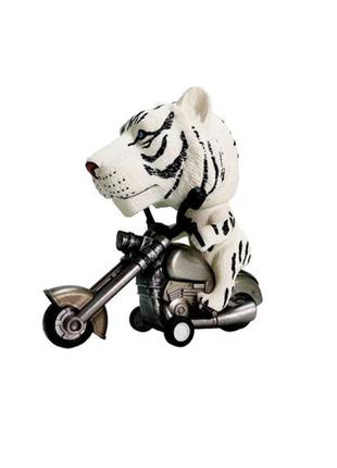 Детская игрушка Белый тигр инерционный мотоцикл LUO 04264