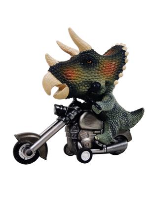 Дитяча іграшка Трицератопс інерційний мотоцикл LUO 04268